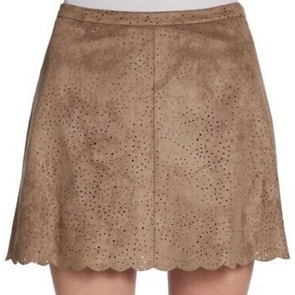 BCBG flared suede skirt. NWT.